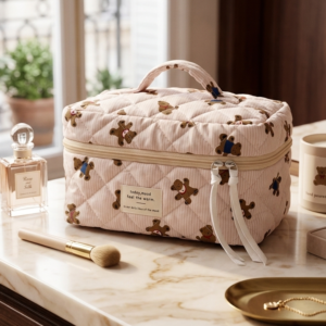 Grande vanity matelassée Oursons style coréen - Jolie Trousse